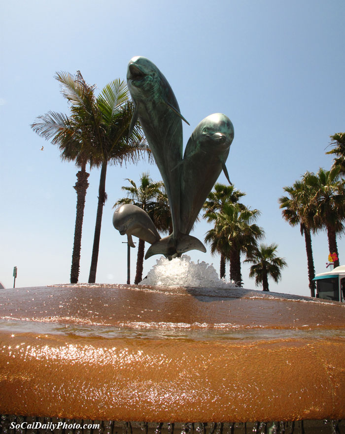 Santa Barbara Stearns Wharf dolphin fountain