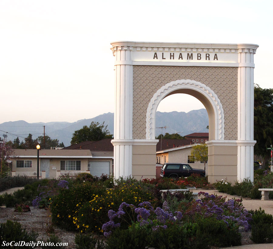 City of Alhambra Arch on Valley Blvd