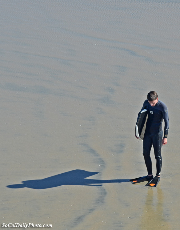 bodyboarder at the beach