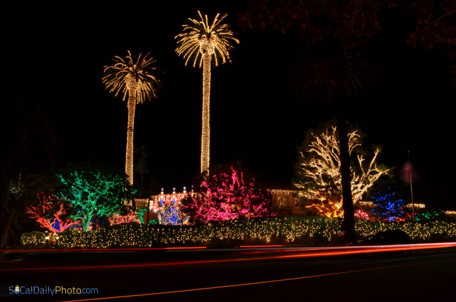 Christmas Lights at this famous Brentwood Home Southern California